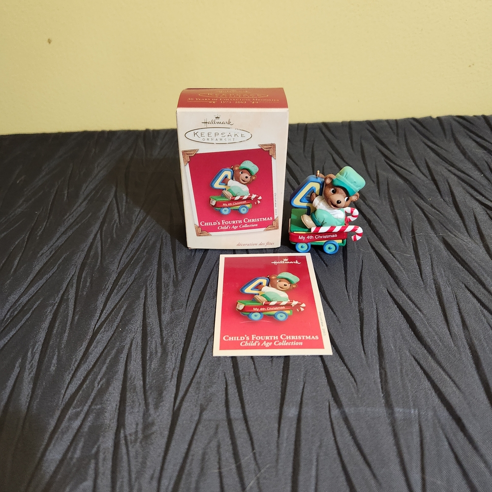 2001 Hallmark Keepsake "Child's Fourth Christmas" Ornament